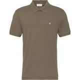 Calvin Klein Erkek Polo Tişört Kısa Kollu Monogram Pique Pamuktan, Sarı (Capers), M