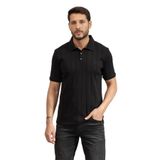 Calvin Klein Erkek Polo Yaka T-Shirt, Siyah, 2XL Beden