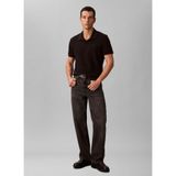 Calvin Klein Erkek Polo Yaka T-shirt, Siyah, M Beden