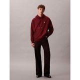Calvin Klein Erkek Premium Terry Monogram Sweatshirt,Kırmızı L