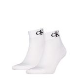 Calvin Klein Erkek Quarter Çorap (2'li Paket), Beyaz, 43-46