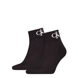 Calvin Klein Erkek Quarter Çorap (2'li Paket), Siyah, 43-46