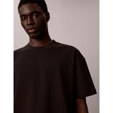 Calvin Klein Erkek Rahat Kalıp Yuvarlak Yakalı Arkası Logo Imzalı Kısa Kollu Siyah T-Shirt LV04RAB806-UB1