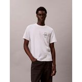 Calvin Klein Erkek Rahat Kesim Yuvarlak Yakalı Logo Desenli Kısa Kollu Beyaz T-Shirt LV04RE825G-YAF - XL