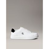Calvin Klein Erkek Rahat Taban Bağcıklı Deri Düz Taban Beyaz Sneaker YM0YM01435-01W