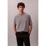 Calvin Klein Erkek Regular Fit Amblem Logolu T-Shirt - Gri