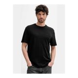 Calvin Klein Erkek Regular Fit CK Logo İşlemeli Yuvarlak Yakalı Kısa Kollu Siyah T-Shirt