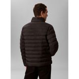 Calvin Klein Erkek Regular Fit Kapüşonlu Mont, Marka Logolu, Siyah, XL