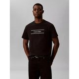 Calvin Klein Erkek Regular Fit Logo Baskılı Yuvarlak Yakalı Kısa Kollu Siyah T-Shirt LV04LG813G-UB1 - M