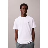 Calvin Klein Erkek Regular Fit Monogram Nakışlı Pamuklu T-Shirt - Beyaz
