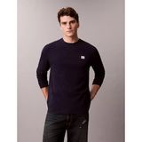Calvin Klein Erkek Regular Fit Pamuklu Bisiklet Yaka Uzun Kollu Mor T-Shirt LV040EM217-WFW