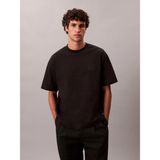 Calvin Klein Erkek Regular Fit Pamuklu Göğüste Ck Logolu Bisiklet Yaka Kısa Kollu Siyah T-Shirt LV04LD224G-UB1 - XL