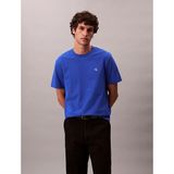 Calvin Klein Erkek Regular Fit Yuvarlak Yakalı Göğsü Ck Logolu Pamuklu Kısa Kollu Mavi T-Shirt LV04RC275G-YNM - 2XL