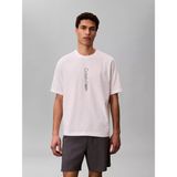 Calvin Klein Erkek Regular Fit Yuvarlak Yakalı Logo Detaylı Kısa Kollu Beyaz T-Shirt LVGMS6K101-100 - XL