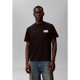 Calvin Klein Erkek Regular Fit Yuvarlak Yakalı Logo Etiketli Pamuklu Kısa Kollu Siyah T-Shirt LV04RF294G-UB1 - 3XL