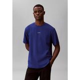 Calvin Klein Erkek Regular Fit Yuvarlak Yakalı Pamuklu Jarse Kumaş Kısa Kollu Mavi T-Shirt LV04LC241G-C7K
