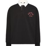 Calvin Klein Erkek Siyah Calvin Klein Compact Rugby Ls Polo Erkek Siyah Polo Sweatshirt