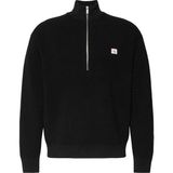 Calvin Klein Erkek Siyah Calvin Klein Ls Ez Cotton Waffle Quarter Zıp Erkek Siyah Sweatshirt