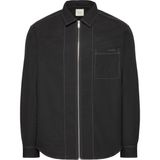 Calvin Klein Erkek Siyah Calvin Klein Ls Gabardıne Rlxed Overshırt Erkek Siyah Fermuarlı Ceket - XL - 000-Siyah - Renk