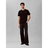 Calvin Klein Erkek Siyah Calvin Klein Ss Contrast Collar S, Ub1, M Siyah Erkek T-Shirt