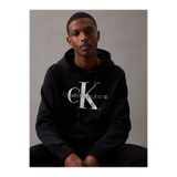 Calvin Klein Erkek Siyah Kapüşonlu Sweatshirt