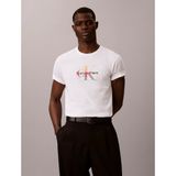 Calvin Klein Erkek Slim Fit Bisiklet Yaka Pamuklu Kısa Kollu Beyaz T-Shirt LV04RG835G-YAA - XL