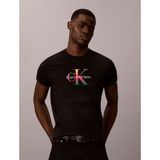 Calvin Klein Erkek Slim Fit Bisiklet Yaka Pamuklu Kısa Kollu Siyah T-Shirt LV04RG835G-UB1 - XL