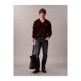 Calvin Klein Erkek Slim Fit Eskitme Desenli Pamuklu Esnek Denim Lacivert Jeans