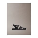Calvin Klein Erkek Square Fisherman Deri Sandalet - Siyah