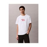 Calvin Klein Erkek Ss 20's Travel Font Grafik Detaylı T-Shirt - Açık Beyaz - 2XL