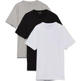 Calvin Klein Erkek S/S Crew Neck 3PK Gömlek Black/Grey Heather/White XL