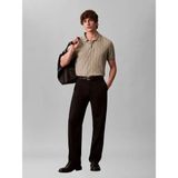 Calvin Klein Erkek Ss Dbl Mercerızed Emblem Jacquar Polo T-Shirt LV04LE203G2GB - Bej - 2XL