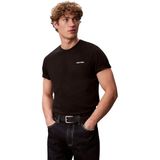 Calvin Klein Erkek SS Micro Logo Crewneck Tişört Black 2XL