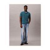 Calvin Klein Erkek Ss Monogram Detaylı Pike Polo Yaka T-Shirt - Mavi - Yeşil - 2XL