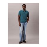 Calvin Klein Erkek SS Monogram Detaylı Pike Polo Yaka T-shirt