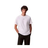 Calvin Klein Erkek SS STRETCH COTTON PIQUE NANO TEE T-Shirts Bright White S
