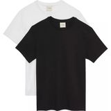 Calvin Klein Erkek Ss Stretch Cotton Slim Tee 2pk T-Shirt - Siyah & Beyaz - XL