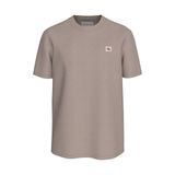 Calvin Klein Erkek Ss Waffle Badge Bisiklet Yaka T-Shirt,Gri Xl