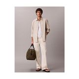 Calvin Klein Erkek Stripe Washed Poplin Relaxed Fit Gömlek - Vizon - 2XL