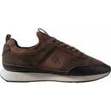 Calvin Klein Erkek Süet Yüzey Airfit Tabanlı Esnek Bilekli Monogram Logolu Kahverengi Sneaker HM0HM02305-0H2