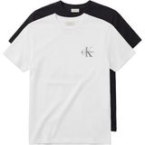 Calvin Klein Erkek tişörtleri, Çok Renkli (Bright White/Yulaf ezmesi), XXL