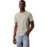 Calvin Klein Erkek tişörtü, kısa kollu, mikro logo, yuvarlak yaka, Bej (Shadow), M