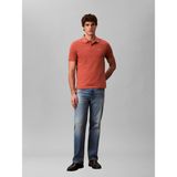 Calvin Klein Erkek Turuncu Calvin Klein Ss Monogram Pıque Po, 0kl Turuncu Erkek Polo T-Shirt - XS