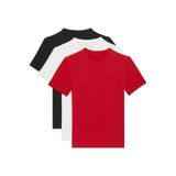 Calvin Klein Erkek Yuvarlak Yaka Kısa Kollu T-Shirt 3'lü Paket, Kırmızı, L Beden