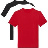Calvin Klein Erkek Yuvarlak Yaka Kısa Kollu T-Shirt 3’lü Paket LV00NB4185 - Kırmızı - XL
