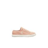 Calvin Klein ESS VULC LOW CV MG WN Sneaker Beyaz-Coral, 36, YW0YW01762, Beyaz-Coral, Kadın