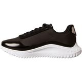 Calvin Klein Eva Runner Lace Up Mat Mix Kadın Spor Ayakkabı, Black/Gun Metal, 39