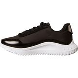 Calvin Klein Eva Runner Lace Up Mat Mix Kadın Spor Ayakkabı, Black/Gun Metal, 40