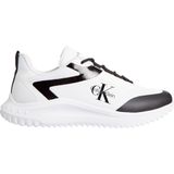 Calvin Klein Eva Tabanlı Karışık Materyal Runner Sneaker, 43, YM0YM01439 01W, BEYAZ-SİYAH, Erkek