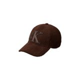 Calvin Klein Felt Monogram Patch Şapka, Standart, LV04D5050GYG1, Kahverengi, Erkek